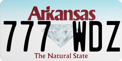 AR license plate 777WDZ