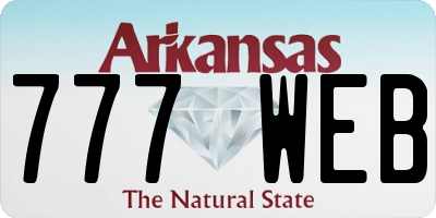 AR license plate 777WEB