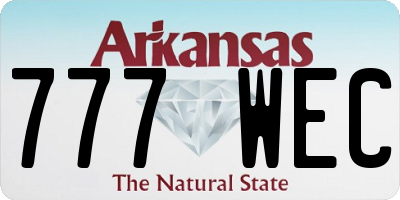 AR license plate 777WEC