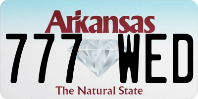 AR license plate 777WED