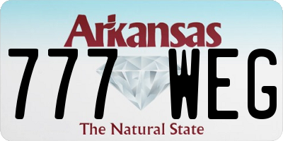 AR license plate 777WEG
