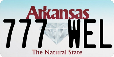AR license plate 777WEL