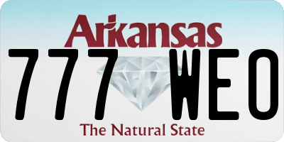 AR license plate 777WEO