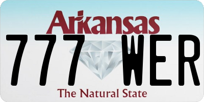 AR license plate 777WER