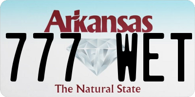 AR license plate 777WET