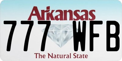 AR license plate 777WFB