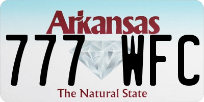 AR license plate 777WFC