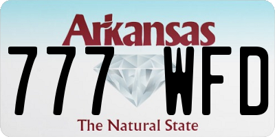 AR license plate 777WFD