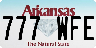 AR license plate 777WFE