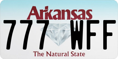 AR license plate 777WFF