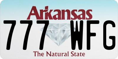 AR license plate 777WFG