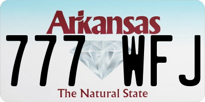 AR license plate 777WFJ