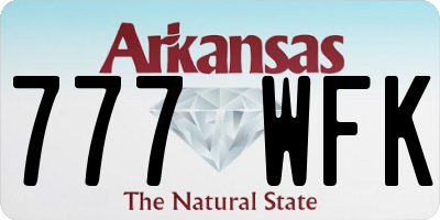 AR license plate 777WFK