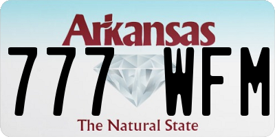 AR license plate 777WFM