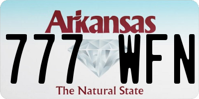 AR license plate 777WFN