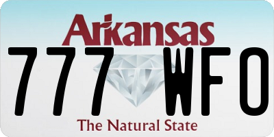 AR license plate 777WFO