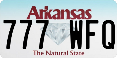 AR license plate 777WFQ