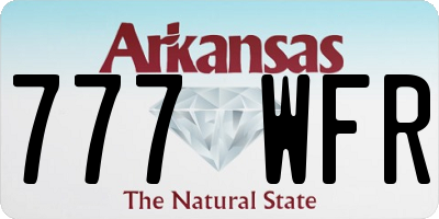 AR license plate 777WFR