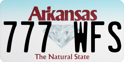 AR license plate 777WFS