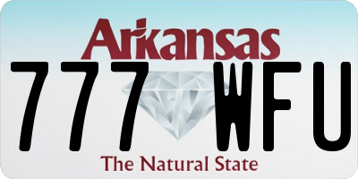 AR license plate 777WFU