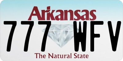 AR license plate 777WFV