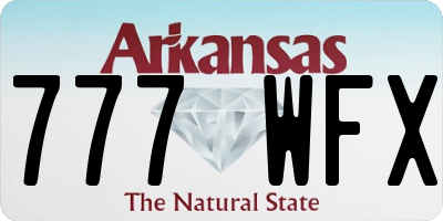 AR license plate 777WFX