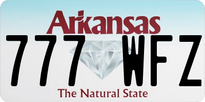 AR license plate 777WFZ