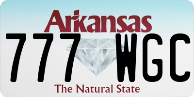 AR license plate 777WGC