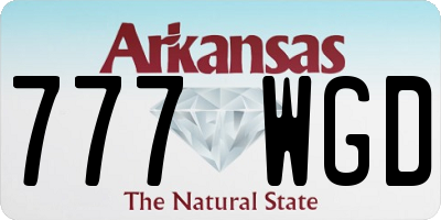 AR license plate 777WGD
