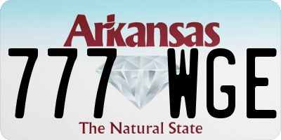 AR license plate 777WGE