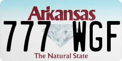 AR license plate 777WGF