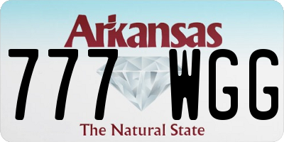AR license plate 777WGG