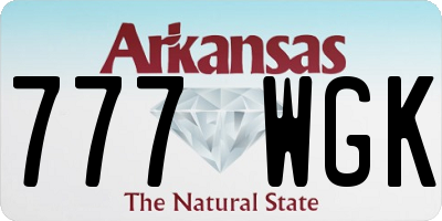 AR license plate 777WGK