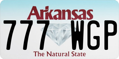 AR license plate 777WGP