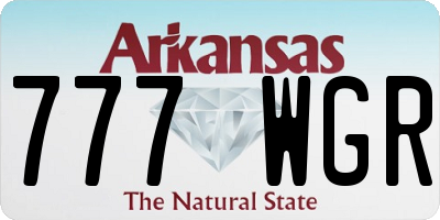 AR license plate 777WGR