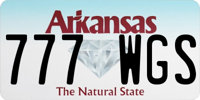 AR license plate 777WGS