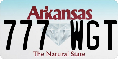 AR license plate 777WGT