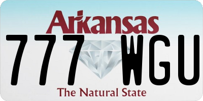AR license plate 777WGU