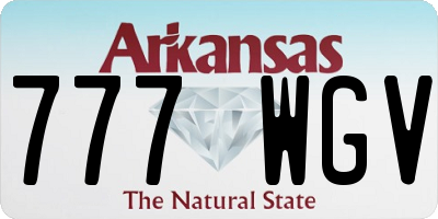 AR license plate 777WGV