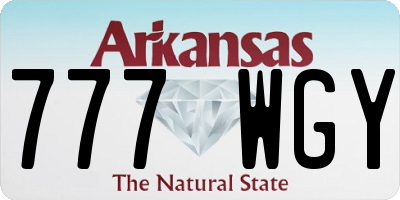 AR license plate 777WGY
