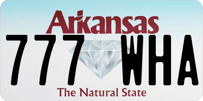 AR license plate 777WHA