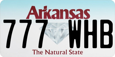 AR license plate 777WHB