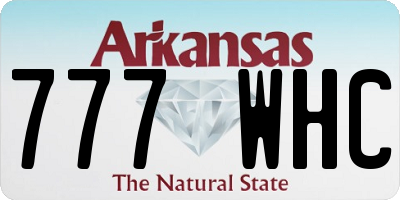 AR license plate 777WHC