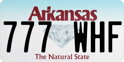 AR license plate 777WHF