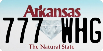 AR license plate 777WHG
