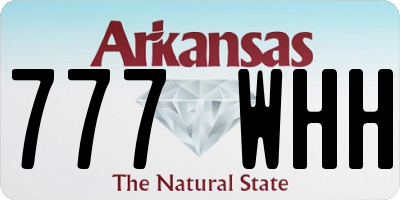AR license plate 777WHH