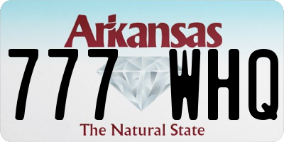 AR license plate 777WHQ