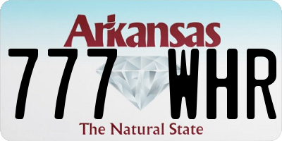 AR license plate 777WHR