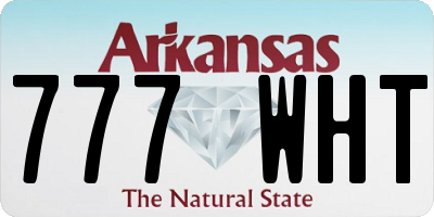 AR license plate 777WHT