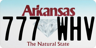 AR license plate 777WHV